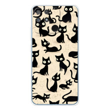 Чехол с рисунком кот на Realme NARZO 80 Lite 4G – Черные коты