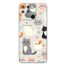 Чехол с рисунком кот на Realme NARZO 80 Lite 4G – Коллаж котов