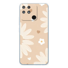 Чехол с цветочным принтом на Нарзо 80 Лайт 4Джи – Бежевые цветы