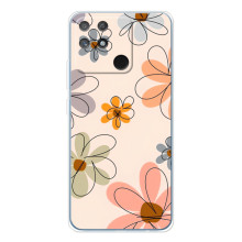 Чехол с цветочным принтом на Нарзо 80 Лайт 4Джи – Разноцветные цветы