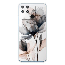 Чехол с цветочным принтом на Нарзо 80 Лайт 4Джи – Цветы на белом