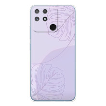 Чехол цветочный дизайн для Realme NARZO 80 Lite 4G – Монстера фиолетовая