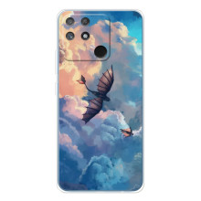 Чехол с принтом дракон Беззубик для  (Беззубик в небе)