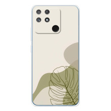 Силиконовый чехол с принтом в цветах на Realme NARZO 80 Lite 4G – Монстера зелёная