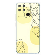 Силиконовый чехол с принтом в цветах на Realme NARZO 80 Lite 4G