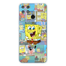 Силиконовый чехол Спанч Боб на Нарзо 80 Лайт 4G – Радостный Спанч Боб