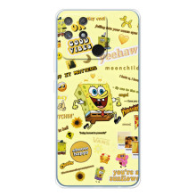 Силиконовый чехол Спанч Боб на Нарзо 80 Лайт 4G – Спанч Боб бежит