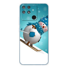 Чехол с зимним принтом для Нарзо 80 Лайт 4G – Лыжник
