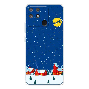 Силиконовый бампер на рождество для Realme NARZO 80 Lite 4G (Город в снегу)