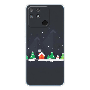 Силиконовый бампер на рождество для Realme NARZO 80 Lite 4G (Город зимний)