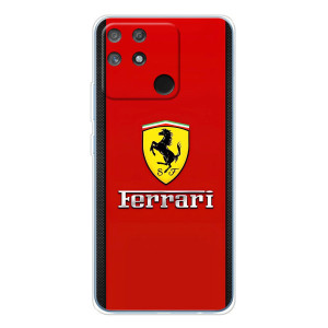 Силиконовый бампер с картинкой машины на Realme NARZO 80 Lite 4G – Ferrari Logo