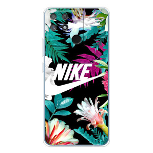 Силіконовый Чохол на Realme NARZO 80 Lite 4G з картинкою НАЙК (Квітковий Nike)