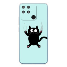 Силиконовый чехол с котиком для Realme NARZO 80 Lite 4G (Падающий кот)