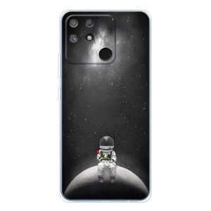 Силиконовый Чехол с принтом "Космонавты" на Realme NARZO 80 Lite 4G – Космонавт романтик