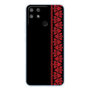Силіконовый Чохол на Realme NARZO 80 Lite 4G (Червона вишиванка)