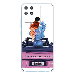 Силиконовый Чехол на Realme NARZO 80 Lite 4G с картинкой Стильных Девушек (Девушка на машине)
