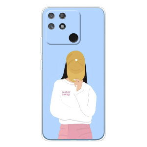 Силиконовый Чехол на Realme NARZO 80 Lite 4G с картинкой Стильных Девушек (Желтая кепка)
