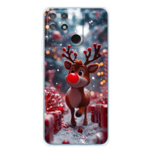 Яркий чехол для Realme NARZO 80 Lite 4G с Зимними Оленятами – Олень среди подарков