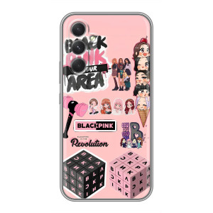 Чохли з картинкою для RealMe Narzo 80 Lite 5G – BLACK PINK колаж