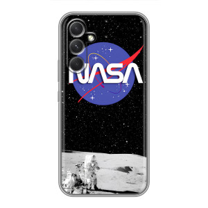 Силіконовый бампер з принтом "Наса" на RealMe Narzo 80 Lite 5G – Nasa на місяці