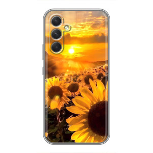 Чехол с Цветами для RealMe Narzo 80 Lite 5G – поле подсолнухов