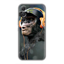 Чехол с Обезьянами RealMe Narzo 80 Lite 5G - (AlphaPrint) – В наушниках