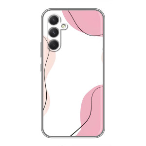 Чехол цветочный дизайн для RealMe Narzo 80 Lite 5G – Розовый фон