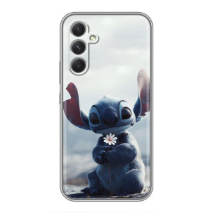 Чехол с рисунком Стич для RealMe Narzo 80 Lite 5G – Стич с цветочком