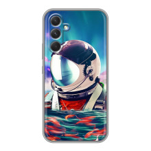 Силиконовый Чехол с принтом "Космонавты" на RealMe Narzo 80 Lite 5G – Космонавт в воде