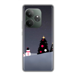 Чехлы на Новый Год RealMe Neo7 – Снеговички