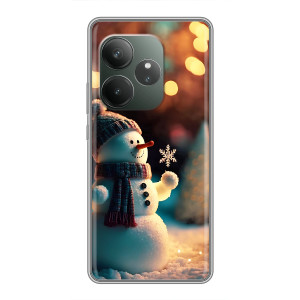 Чехлы на Новый Год RealMe Neo7 – Снеговик праздничный