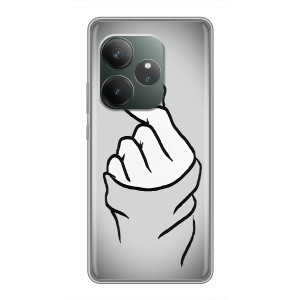 Чохол з принтом для RealMe Neo7 (AlphaPrint - Знак сердечка)