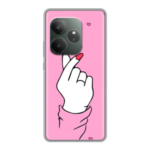 Чехол с принтом для RealMe Neo7 (AlphaPrint - Знак сердечка)