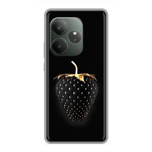 Чехол с изображением  вкусной еды для RealMe Neo7 – Чёрная клубника