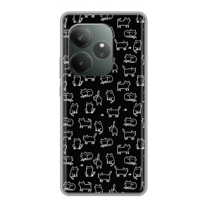 Чохол з принтом для RealMe Neo7 (AlphaPrint) Модні коти
