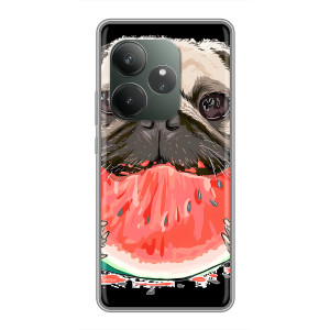 Чохол (ТПУ) Милі песики для RealMe Neo7 (Смішний Мопс)
