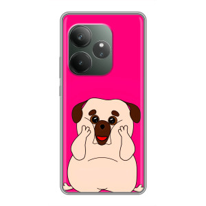 Чохол (ТПУ) Милі песики для RealMe Neo7 (Веселий Мопсік)