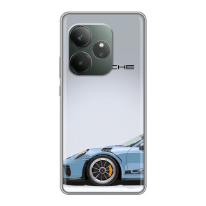 Чохол з авто Порше для RealMe Neo7 – Блакитний Порше