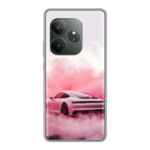 Чохол з авто Порше для RealMe Neo7 – Рожевий Порше