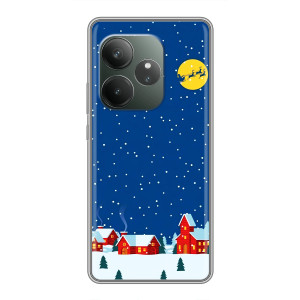 Силиконовый бампер на рождество для RealMe Neo7 – Город в снегу