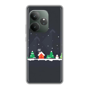 Силиконовый бампер на рождество для RealMe Neo7 – Город зимний