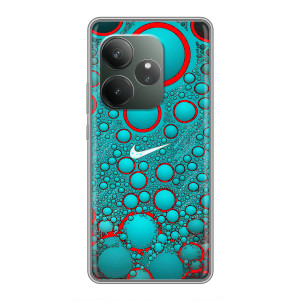 Силиконовый Чехол на RealMe Neo7 с картинкой Nike – Найк зеленый
