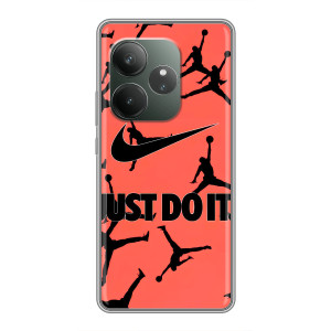 Силиконовый Чехол Nike Air Jordan на РеалМе Нео7 (Just Do It)