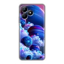 Чохли КОСМОС  на Realme Note 50 – Сині планети