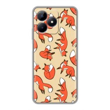Чехлы с картинкой Лисички для Realme Note 50 (VPrint) (Лисички)
