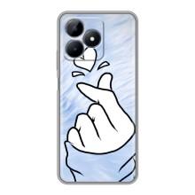 Чехлы (Знак сердечка) на Realme Note 50 – Сердечка знак