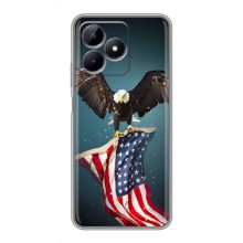 Чохол Прапор USA для Realme Note 50 (Орел і прапор)