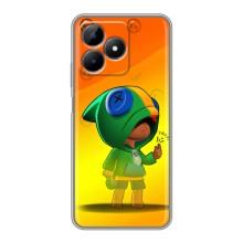 Чехол Бравл Старс для Realme Note 50 – LEON в кофте