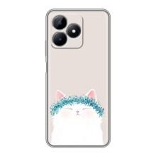 Чехол на тематику: Коты для Realme Note 50 – Белый котик