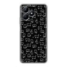 Чехол на тематику: Коты для Realme Note 50 – Котики на черном